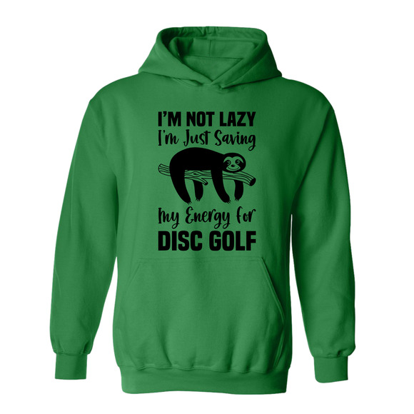 Disc Golf Hoodie LAZY SLOTH Discgolfing Funny Hooded Sweatshirt - Picture 7 of 10
